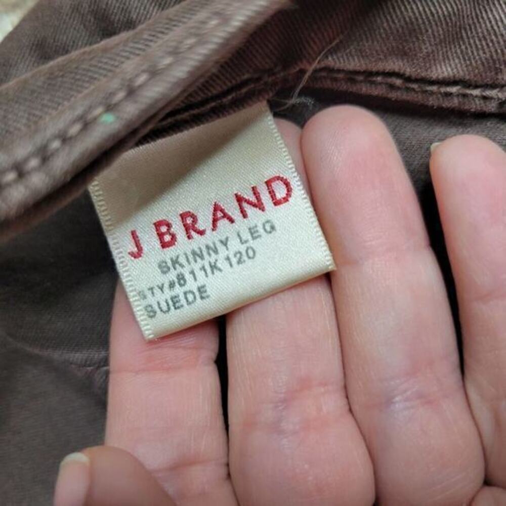 J Brand Women’s Brown Skinny Leg Suede‎ Pants Size 25 - Picture 7 of 8